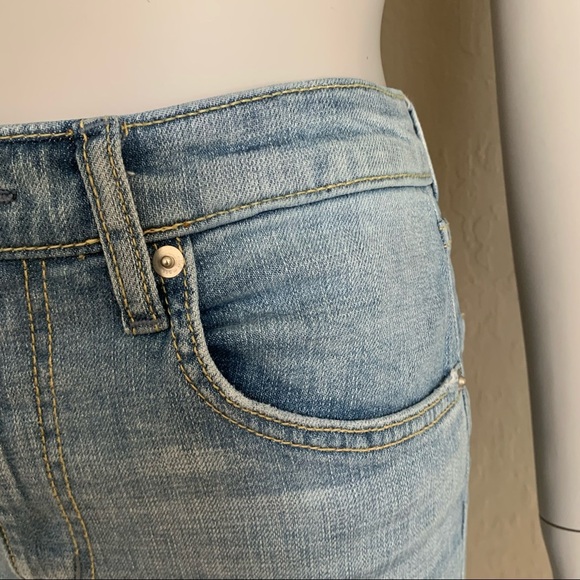 ELLA MOSS High Waist Straight Denim Shorts Raw Hem High Rise Size 4/27 - Picture 9 of 15